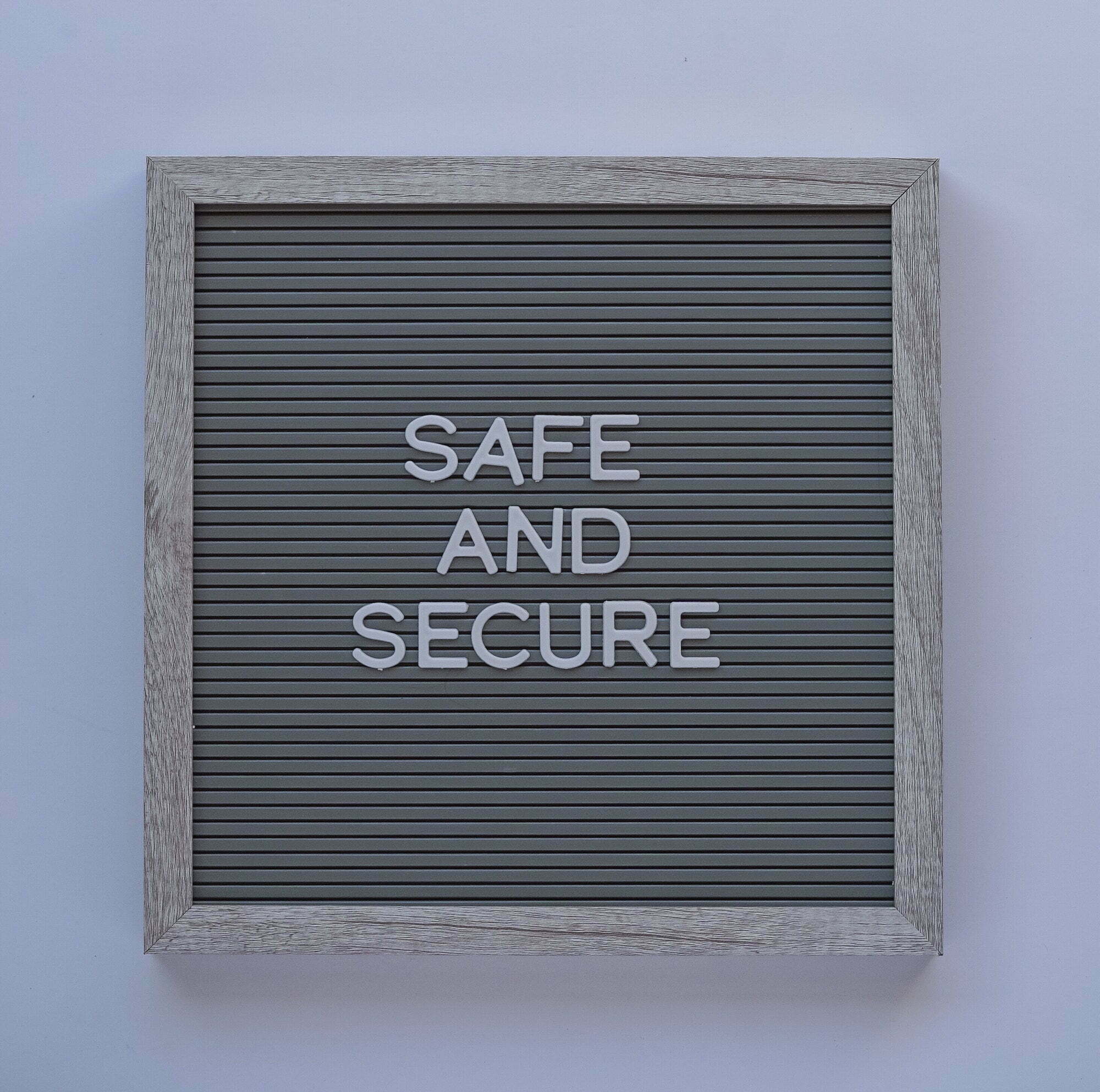 safe and secure on a message board